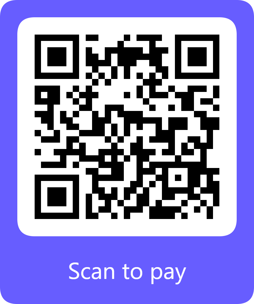Scan QR code to pay track fee